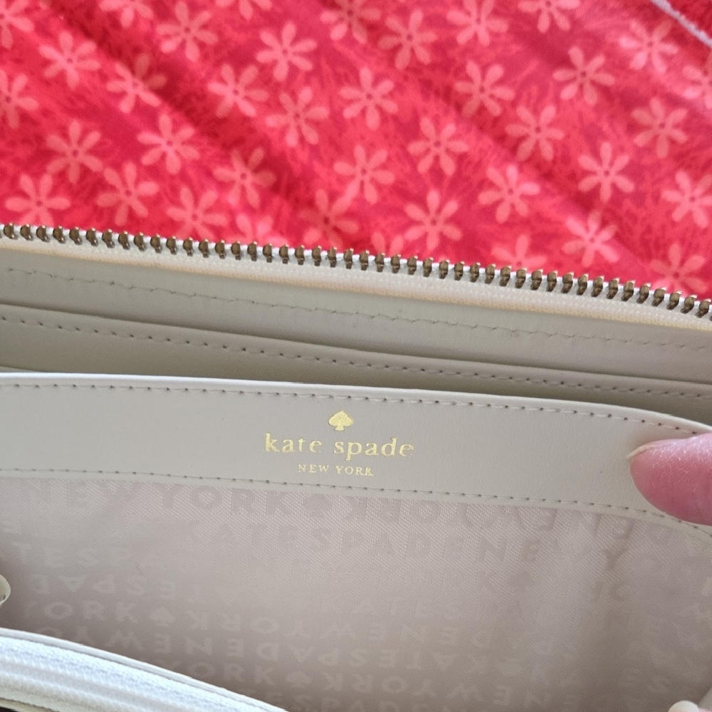Kate Spade Yellow Leaf Patterned Zip Wallet - Picture 9 of 16
